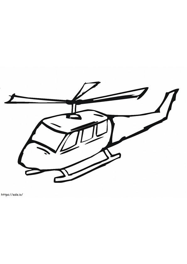 Helicóptero Velho para colorir