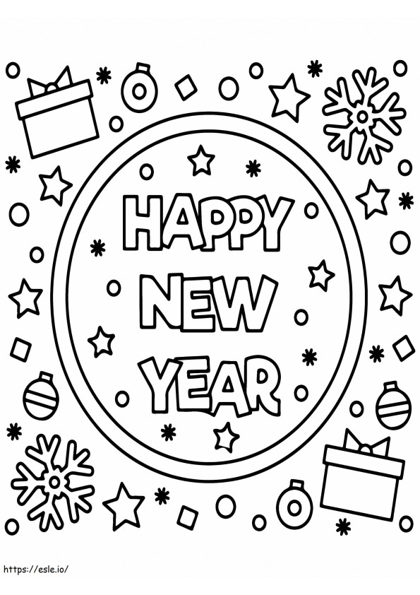 Happy New Year Coloring 16 coloring page