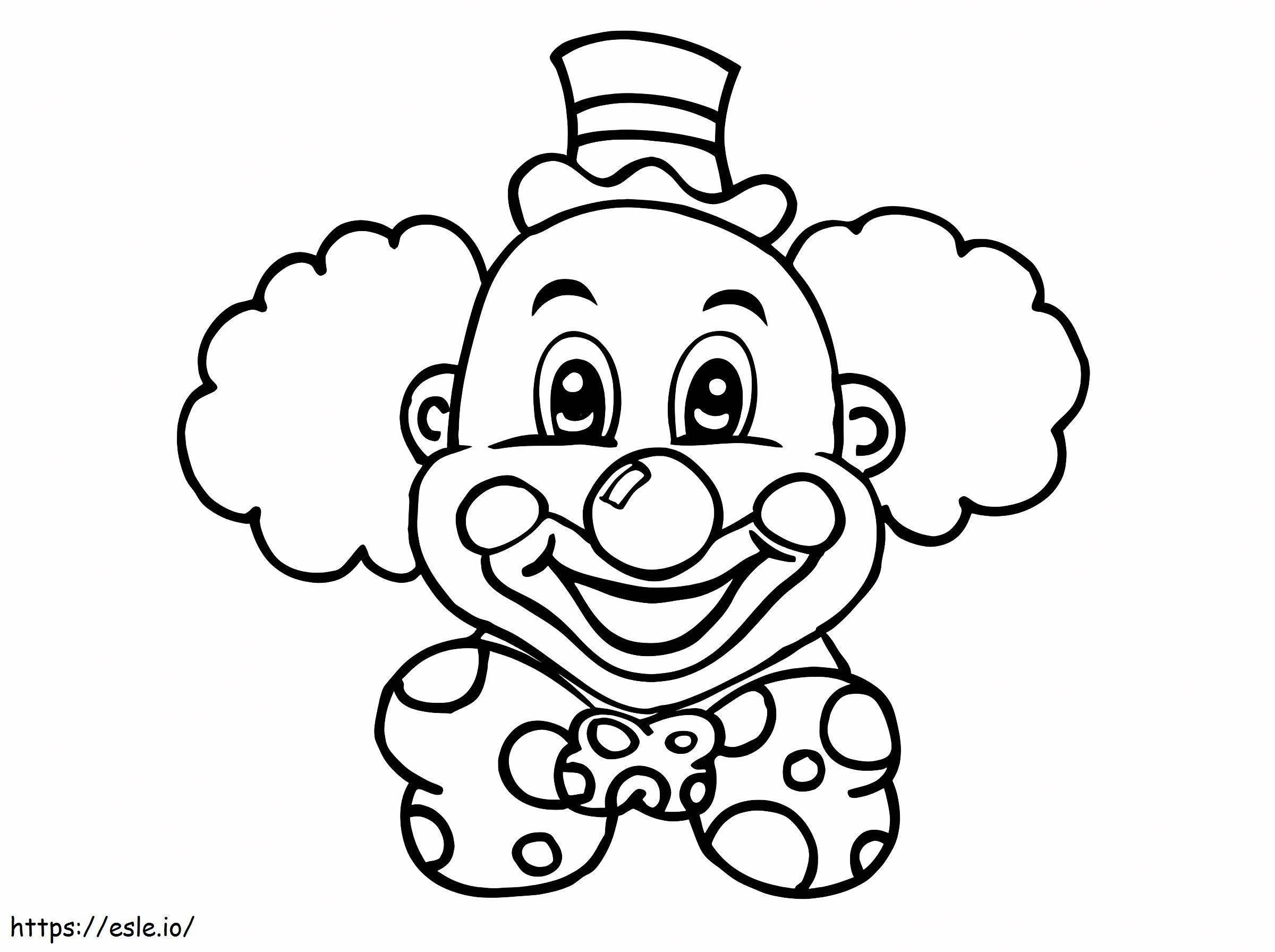 Clown hoofd kleurplaat kleurplaat