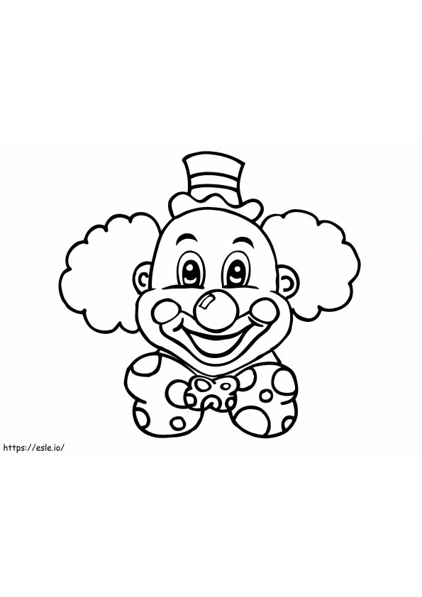 Coloriage Tête de clown à imprimer dessin