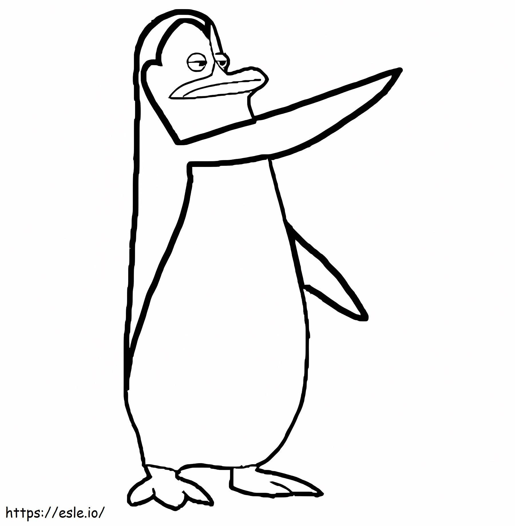 マダガスカルのペンギンのコワルスキー ぬりえ - 塗り絵