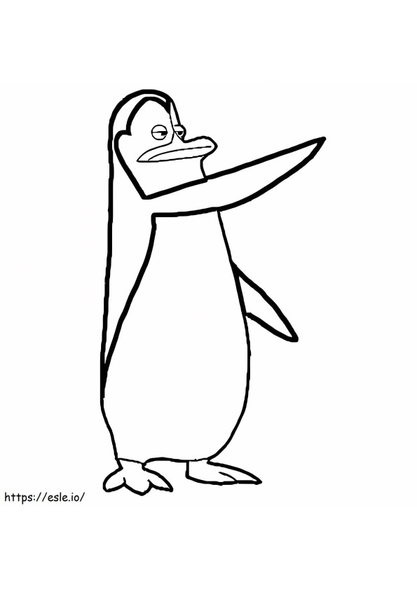 Coloriage Kowalski Dans Les Pingouins De Madagascar à imprimer dessin