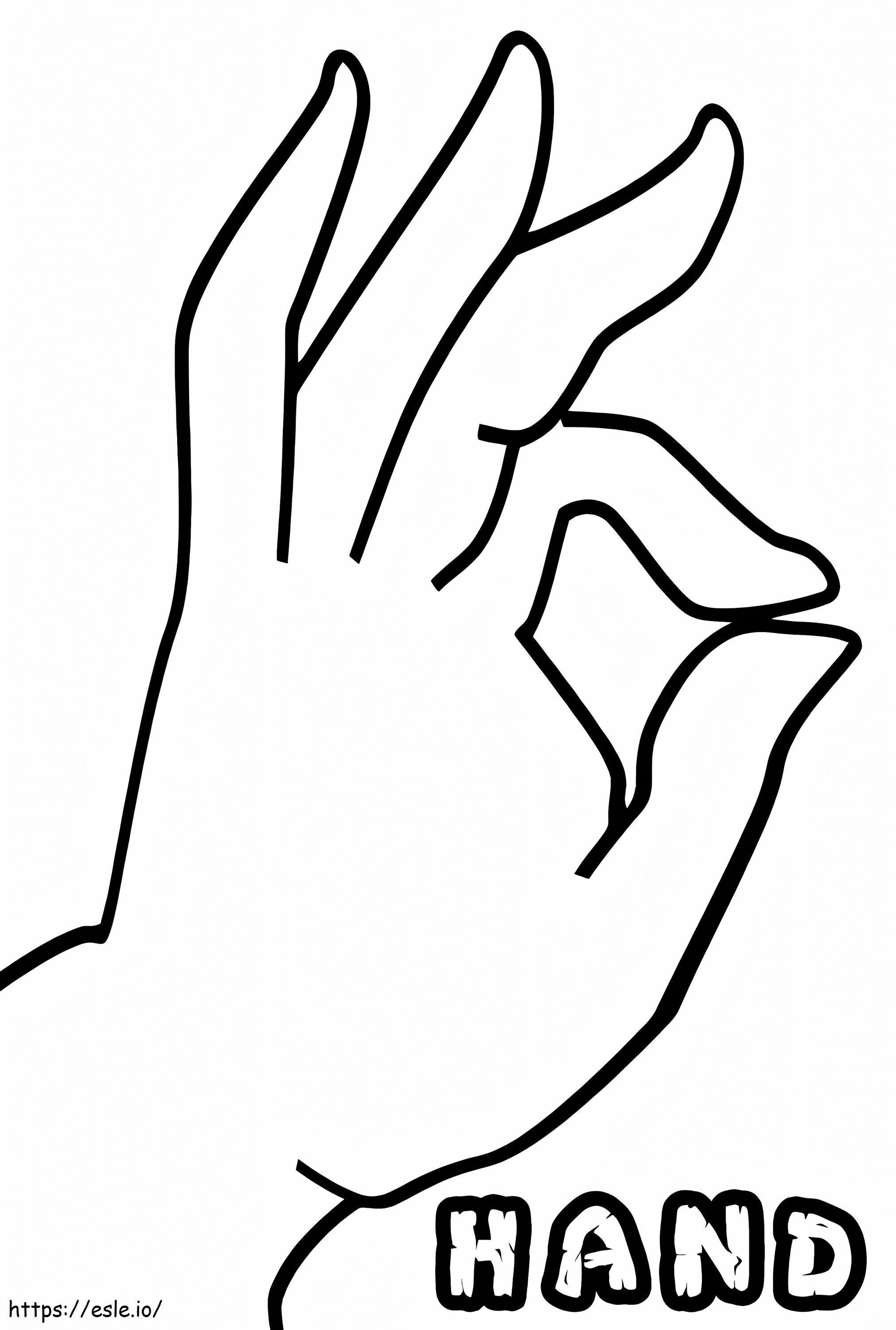 Handzeichen ausmalbilder