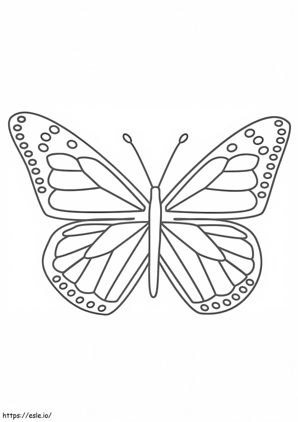 印刷可能な蝶 ぬりえ - 塗り絵