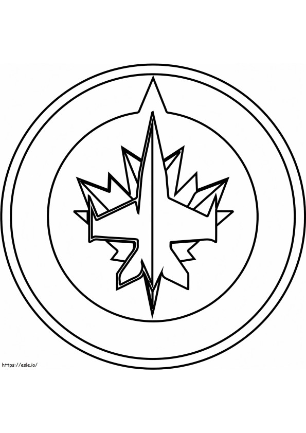 Coloriage Logo des Jets de Winnipeg à imprimer dessin