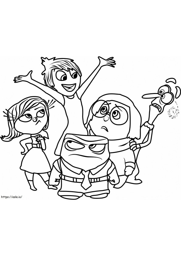 Equipe Inside Out para colorir
