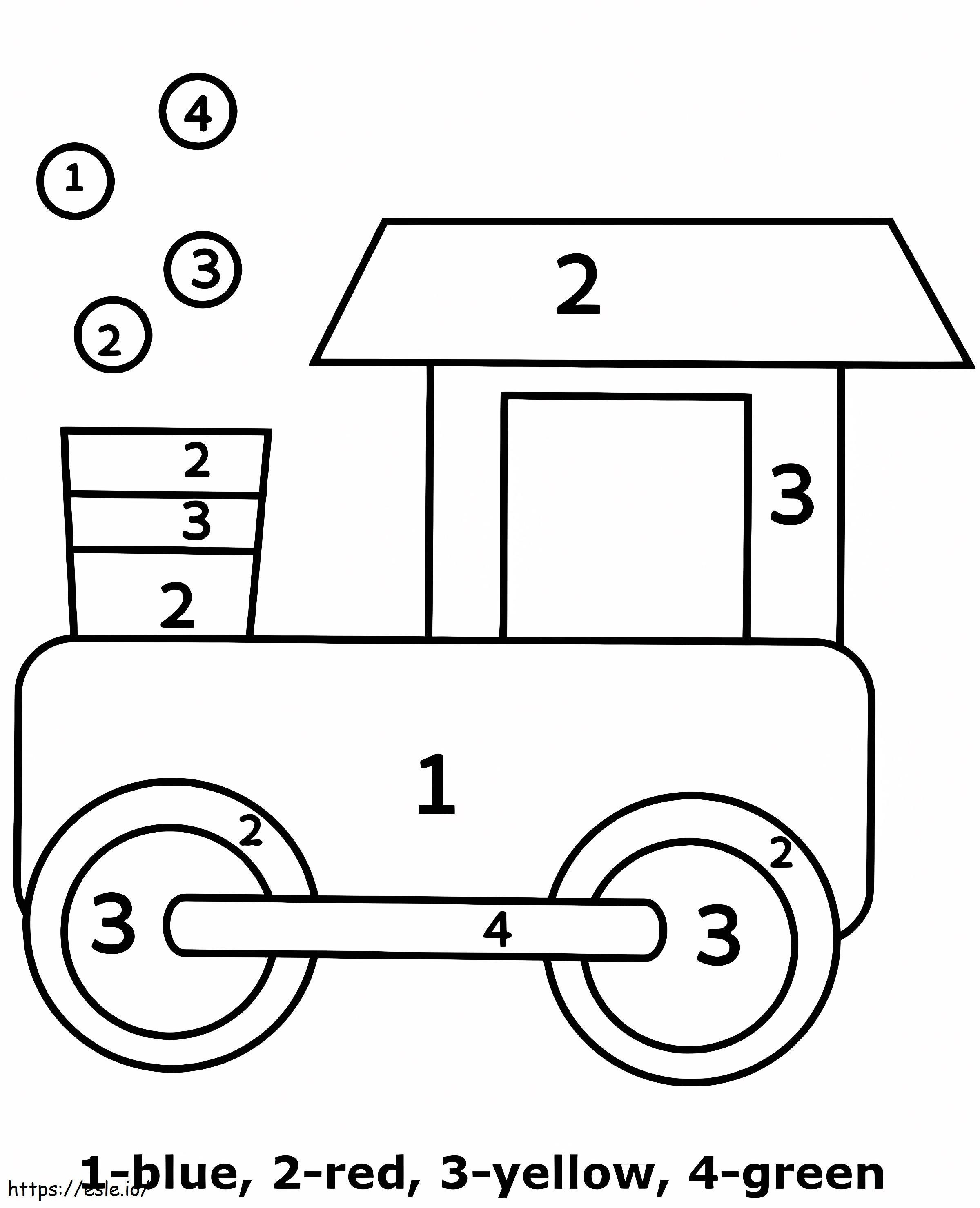 Easy Train Color by Number kifestő