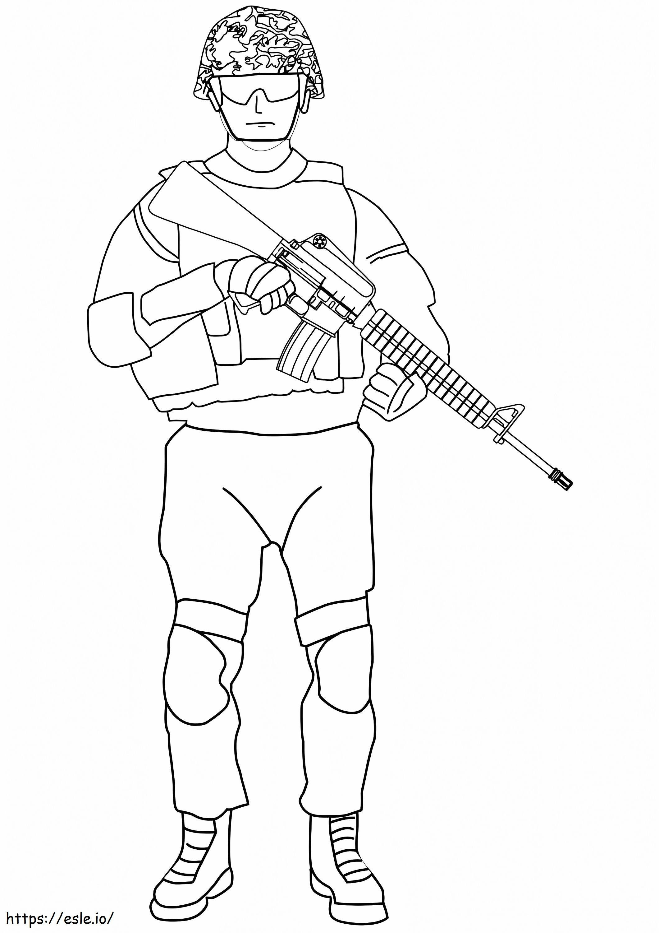 Coloriage  Army Guy Army Men Pictures Ready To Shot Best Soldier Page Printable Images Adult Army Man Coloring Sheets à imprimer dessin