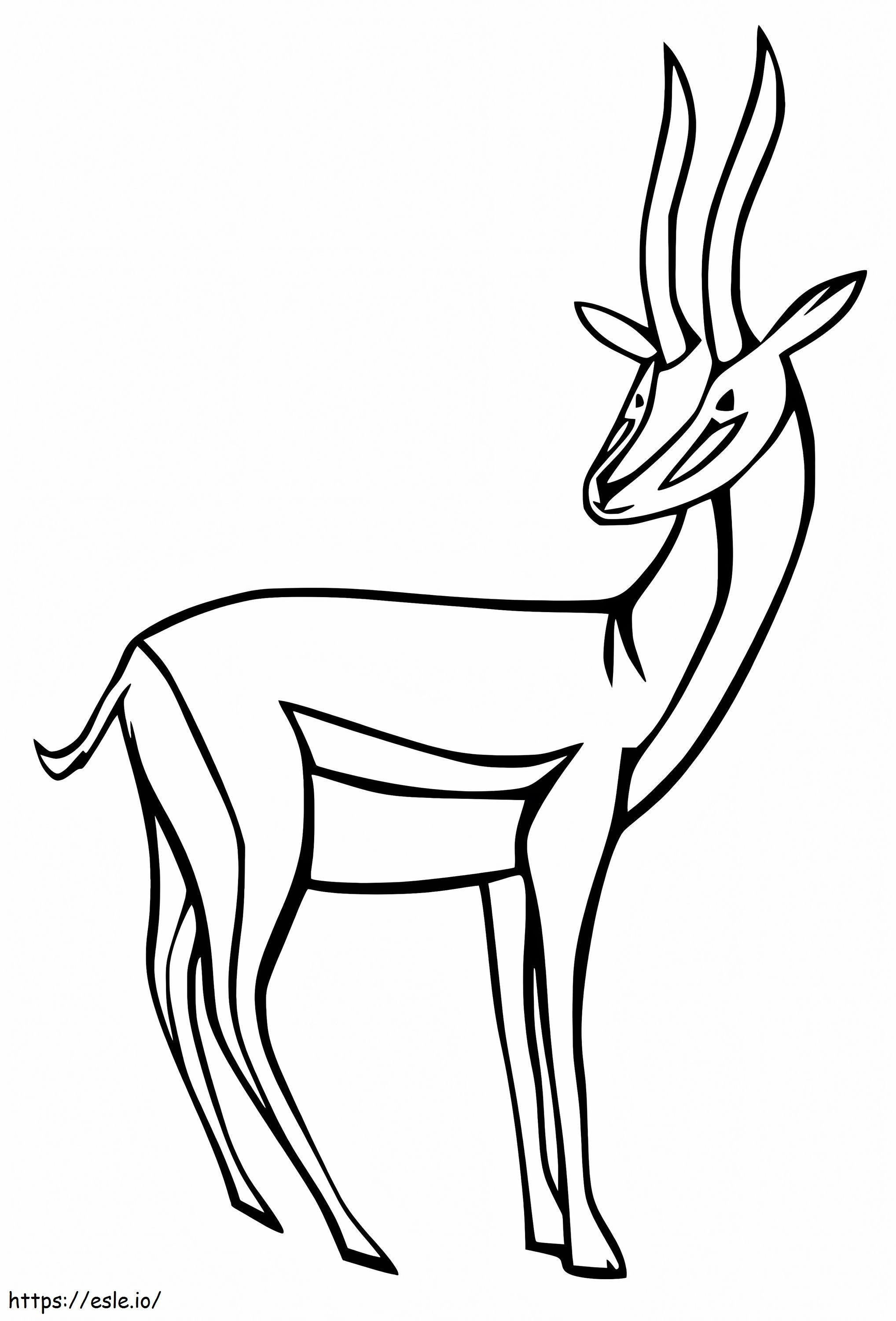 Antelop yang menggemaskan Gambar Mewarnai