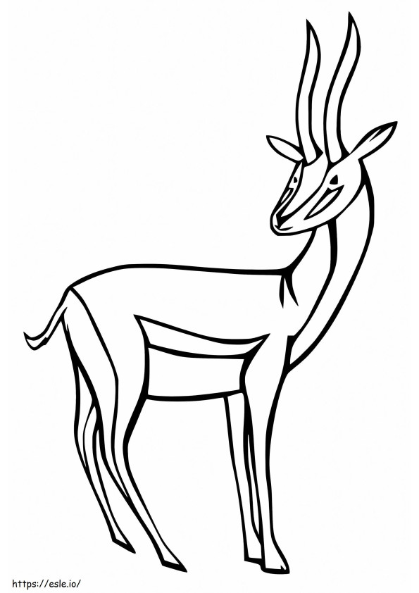 Schattige Antilope kleurplaat
