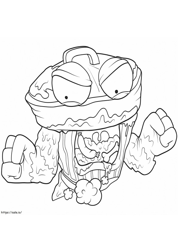 Coloriage Angry Garbage Can Grossery Gang à imprimer dessin