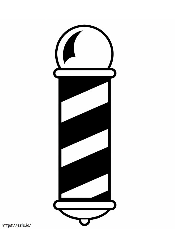 Printable Barber Pole coloring page