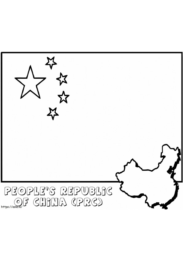 Bendera Tiongkok 5 Gambar Mewarnai