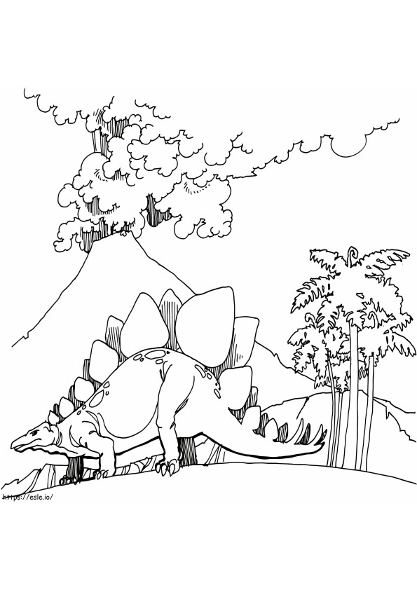 Stegosaurus 3 coloring page