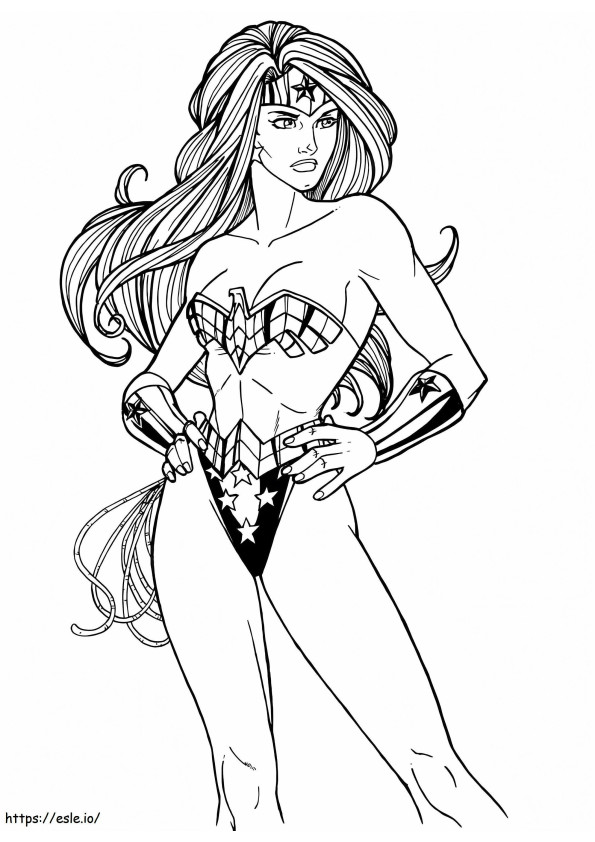 Wonder Woman Wonderful coloring page