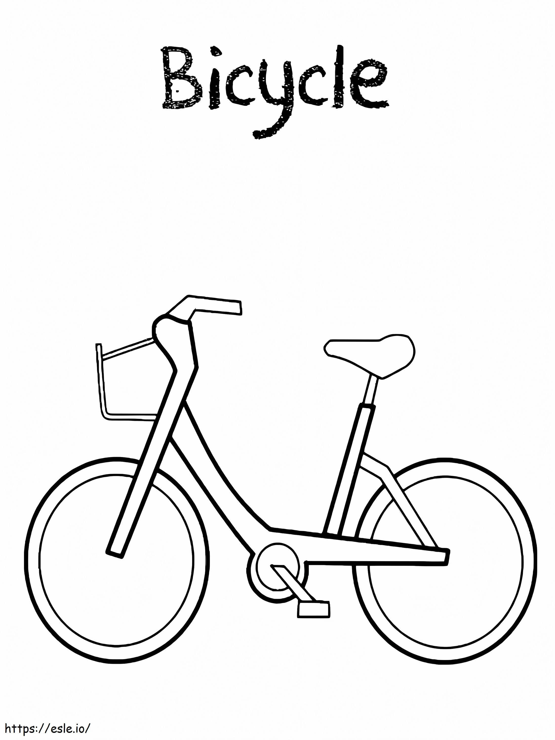 自転車に色をつける ぬりえ - 塗り絵