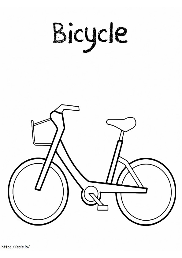 Bicycle To Color coloring page
