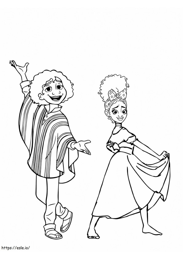 Charm Camilo And Dolores Madrigal coloring page
