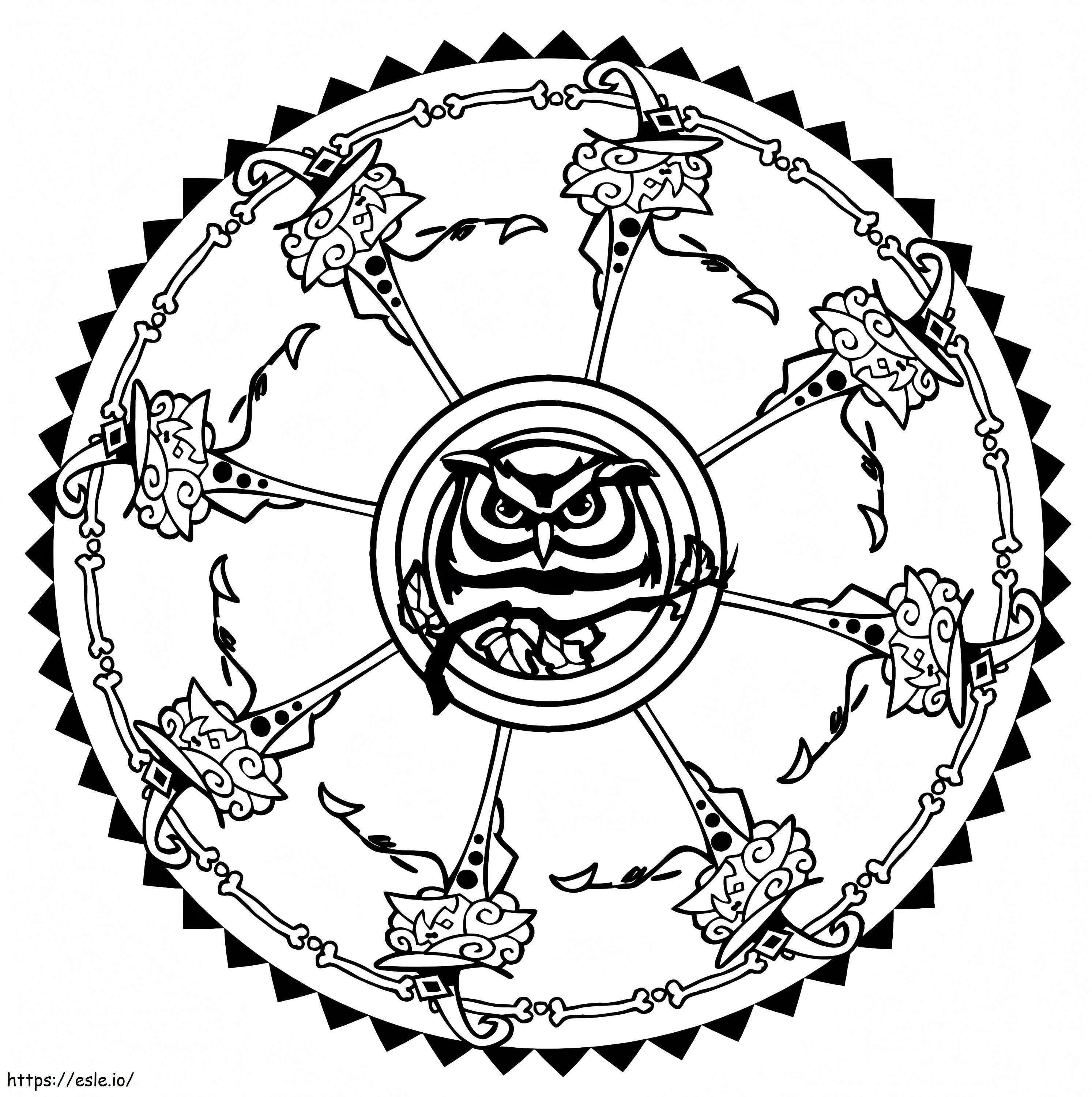 Halloween-Mandala 9 ausmalbilder