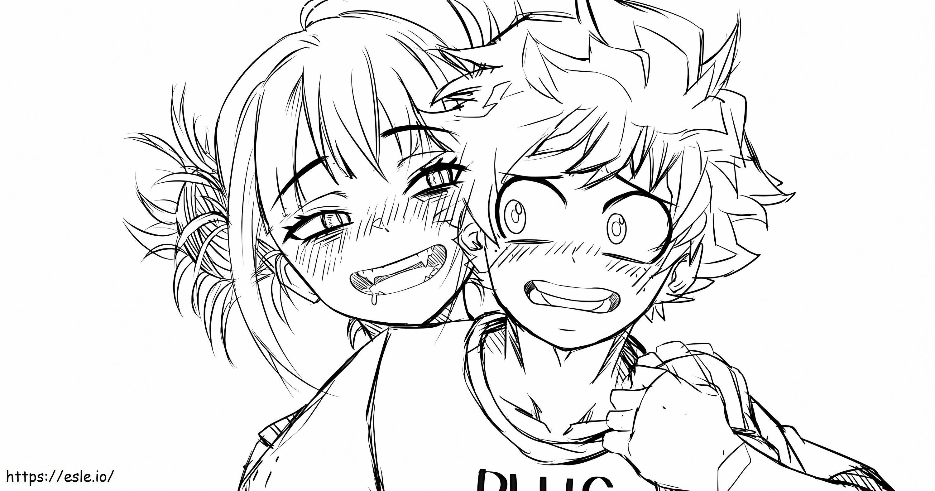 Deku And Friend Funny coloring page