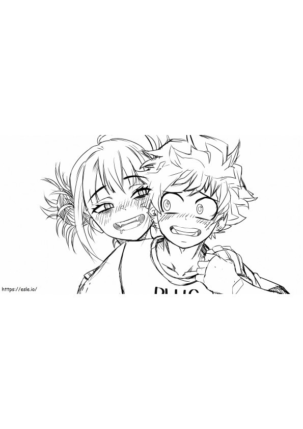 Deku And Friend Funny coloring page