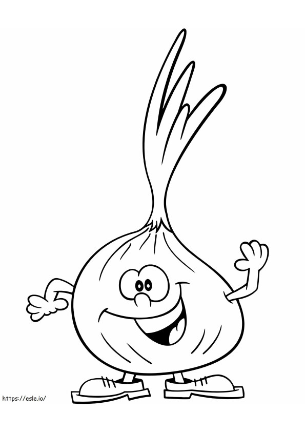 Fun With Onion coloring page