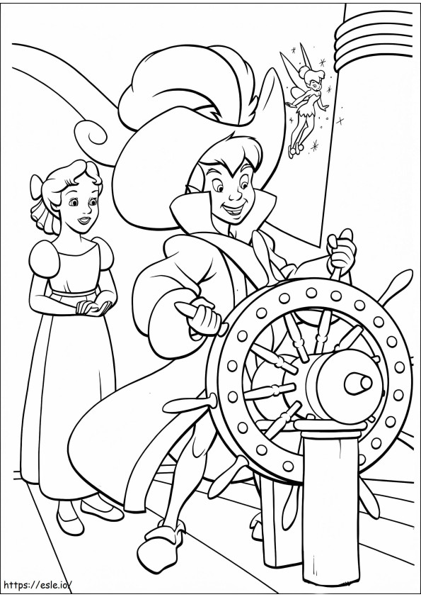 Merirosvot Peter Pan ja Wendy värityskuva