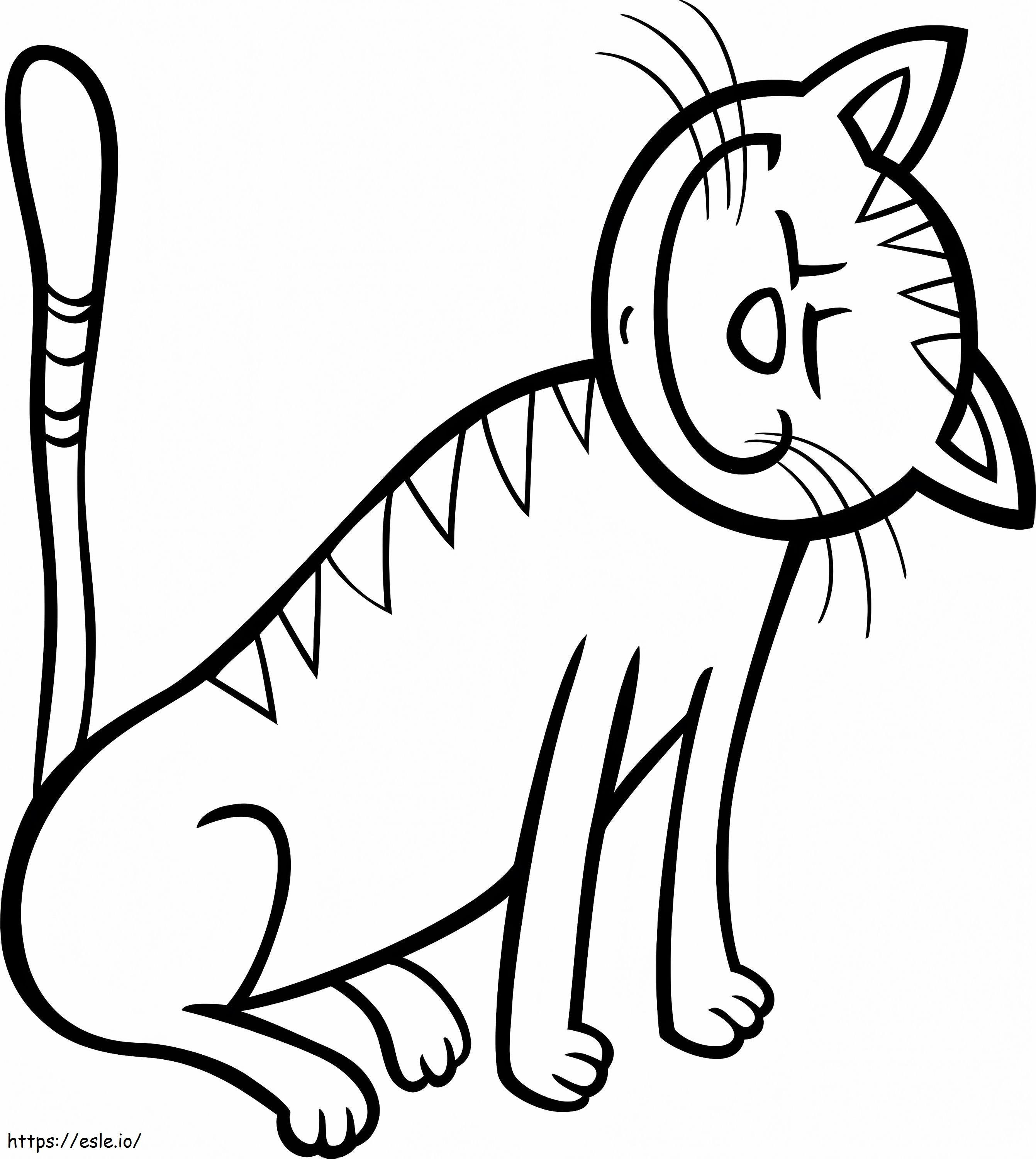 zabawny kot kreskówka kolorowanka
