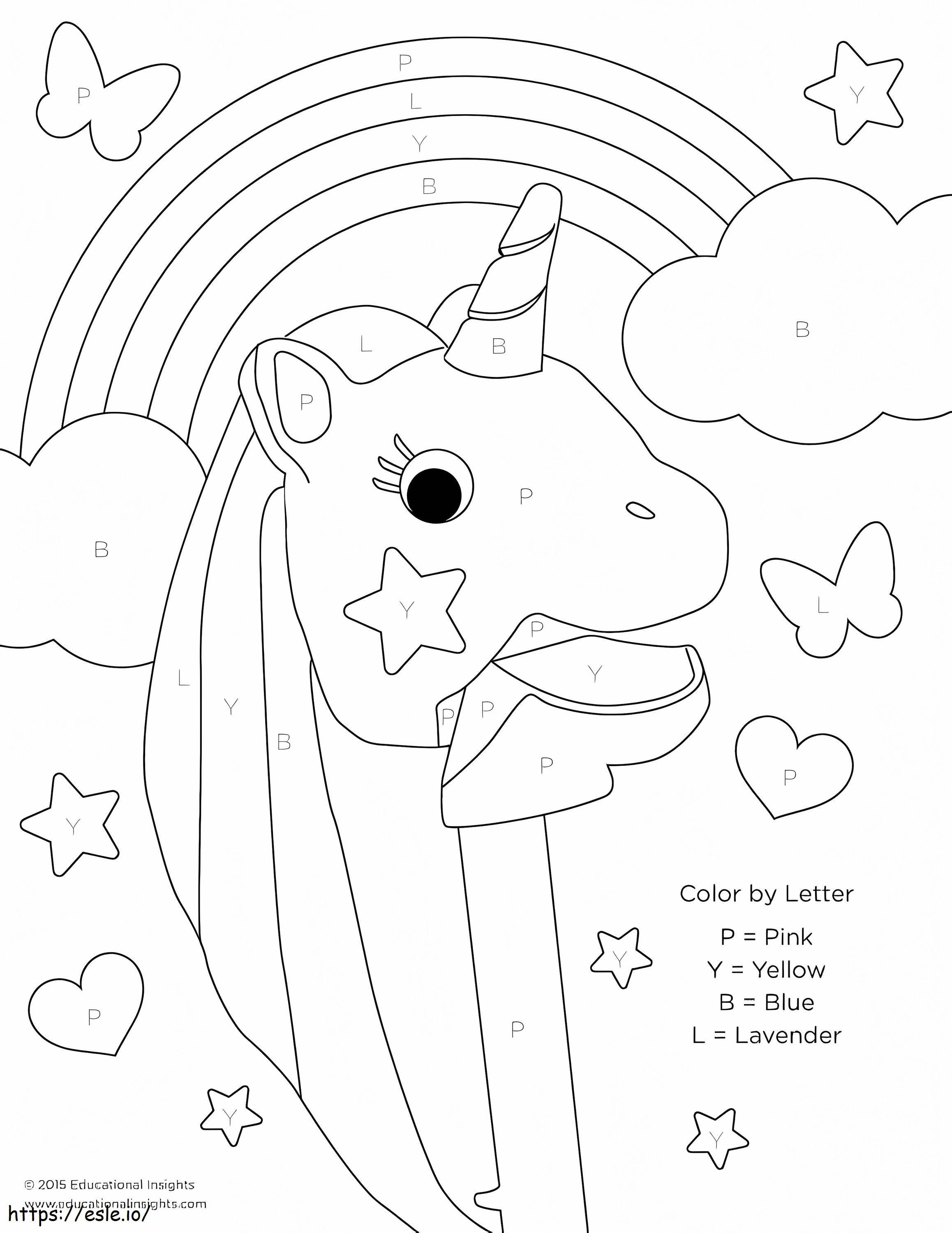 Amazing Unicorn Color By Number coloring page