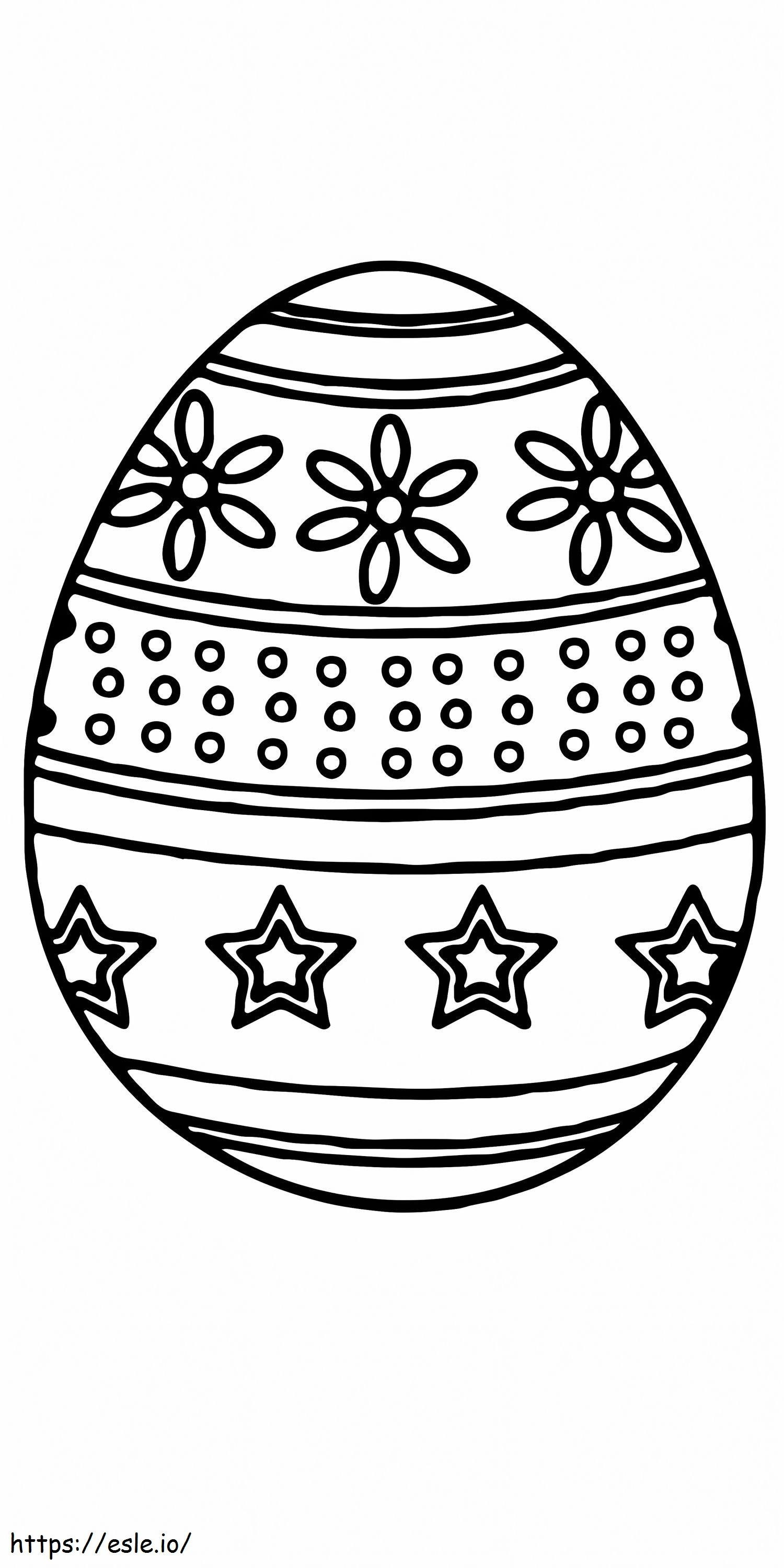 Paskalya Yumurtası Çiçek Desenleri Yazdırılabilir 13 boyama