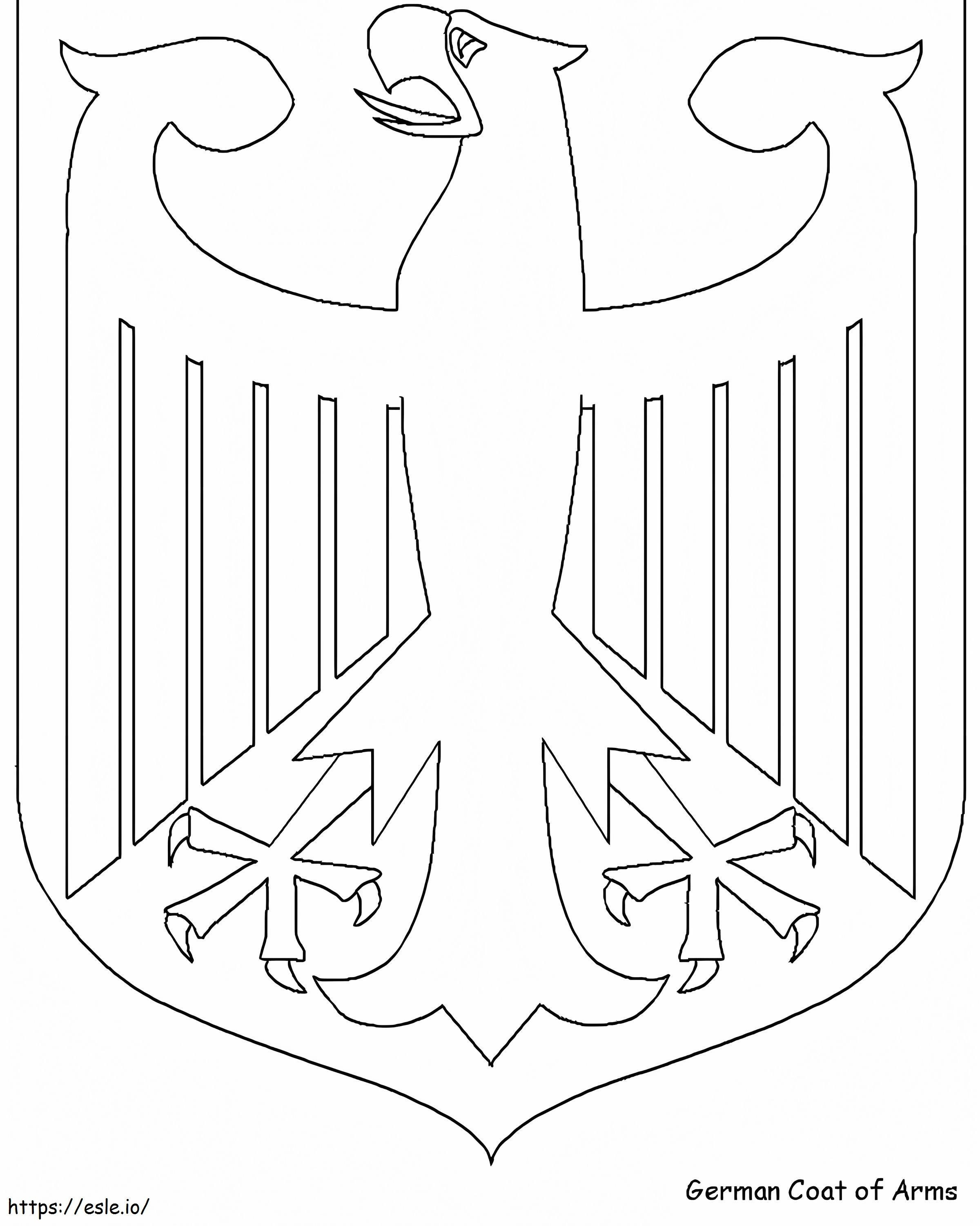 ドイツの国章 ぬりえ - 塗り絵