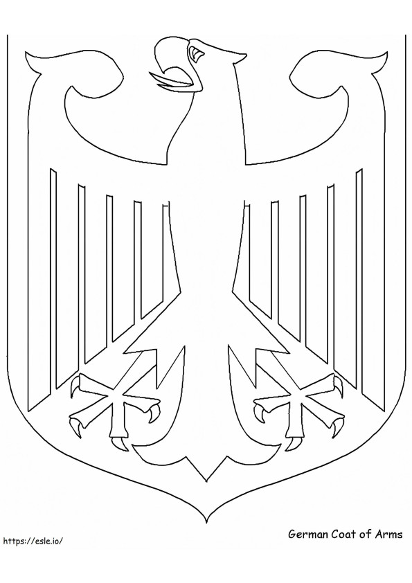 ドイツの国章 ぬりえ - 塗り絵
