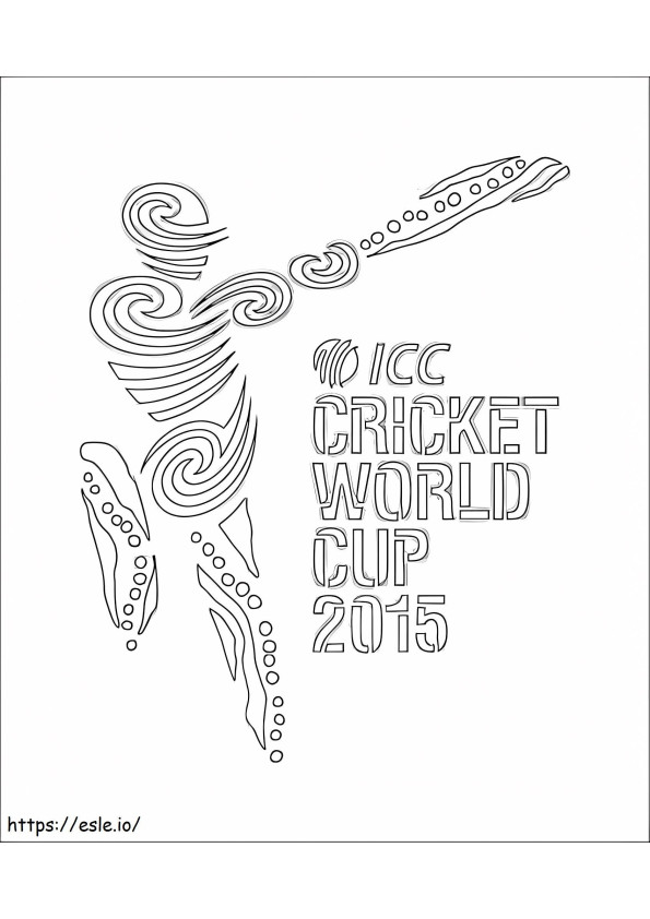 Cricket World Cup 2015 coloring page