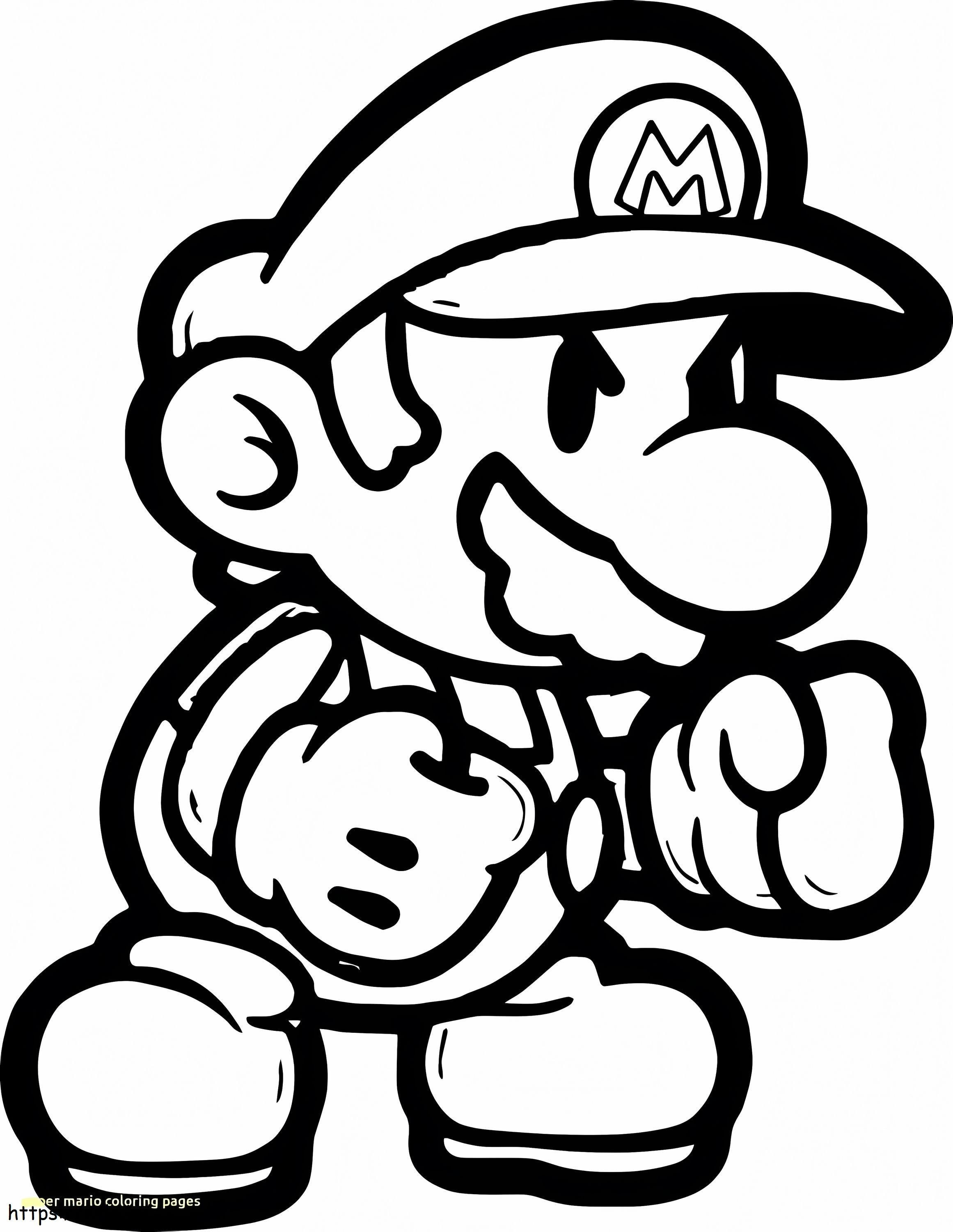 Chibi Mario coloring page