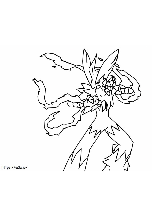 Mega Blaziken 2 Kolorowanka - Darmowy Obrazek do Druku