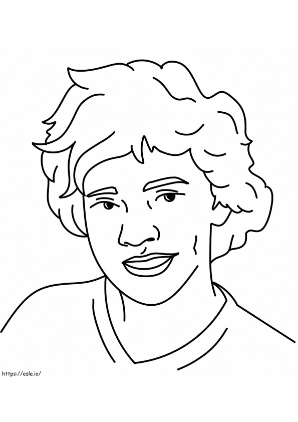 Young Harry Styles coloring page