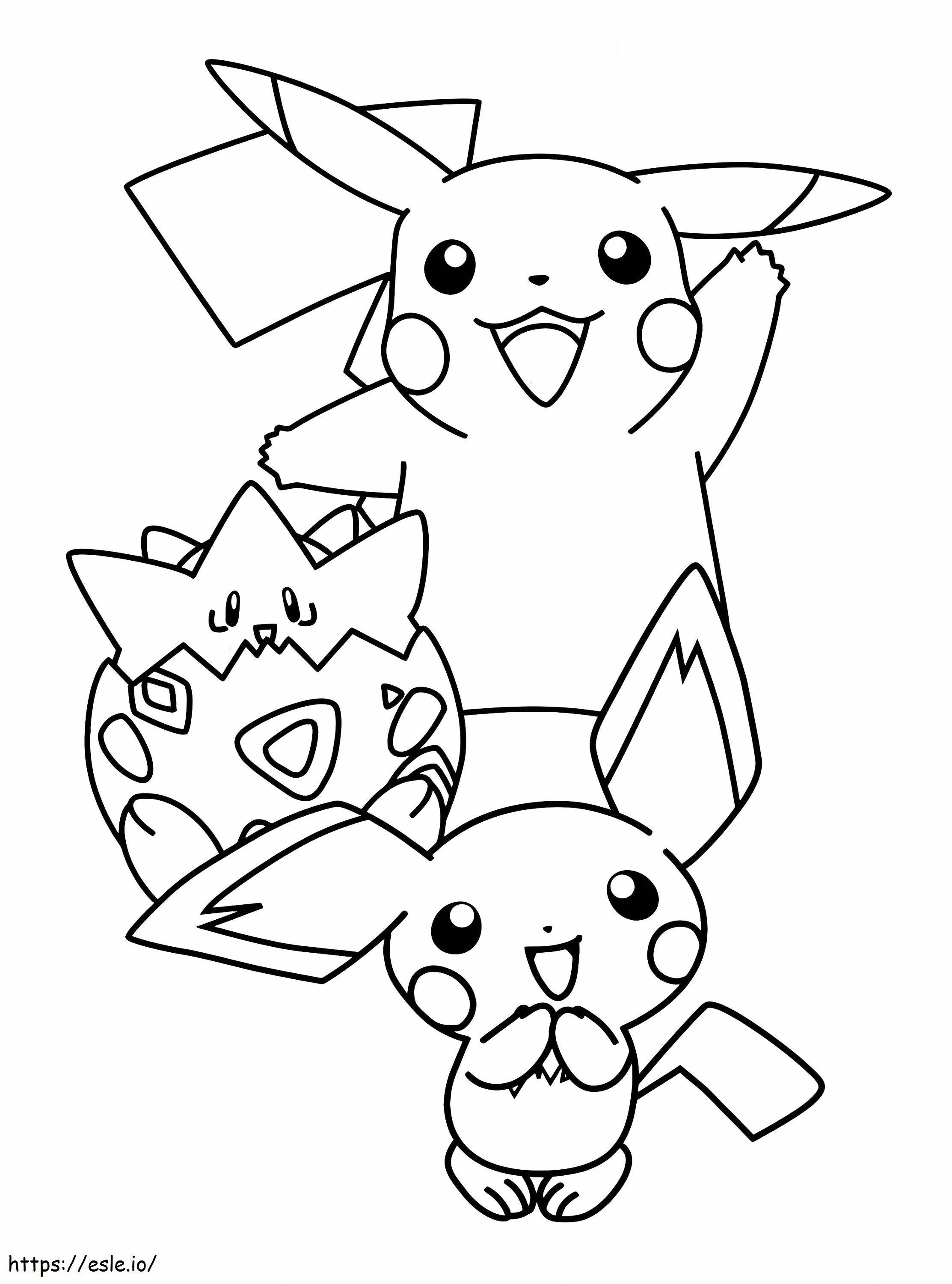 Pichu And Friends coloring page