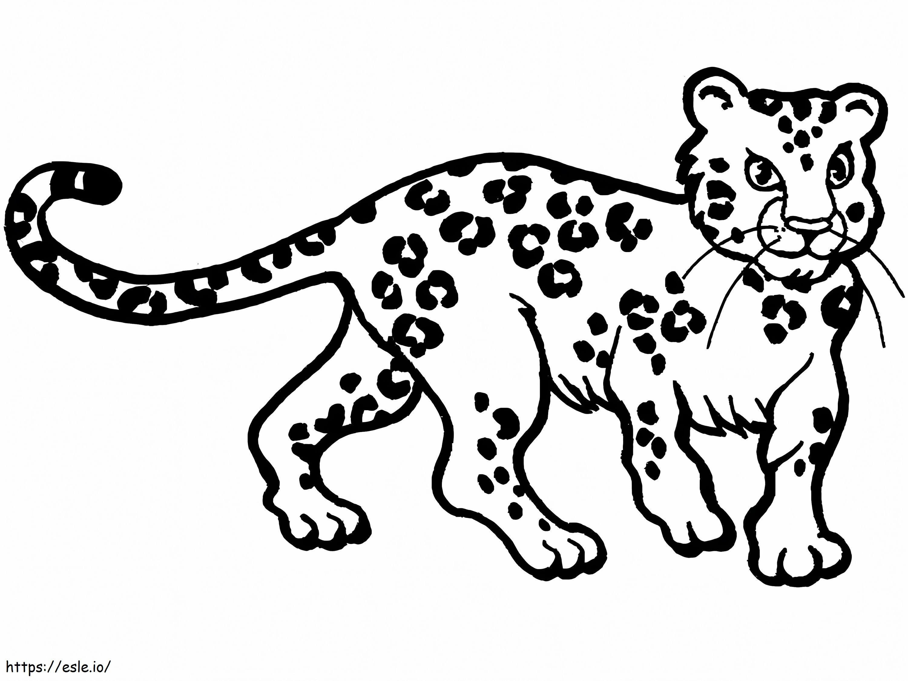 Leopardo da colorare da colorare