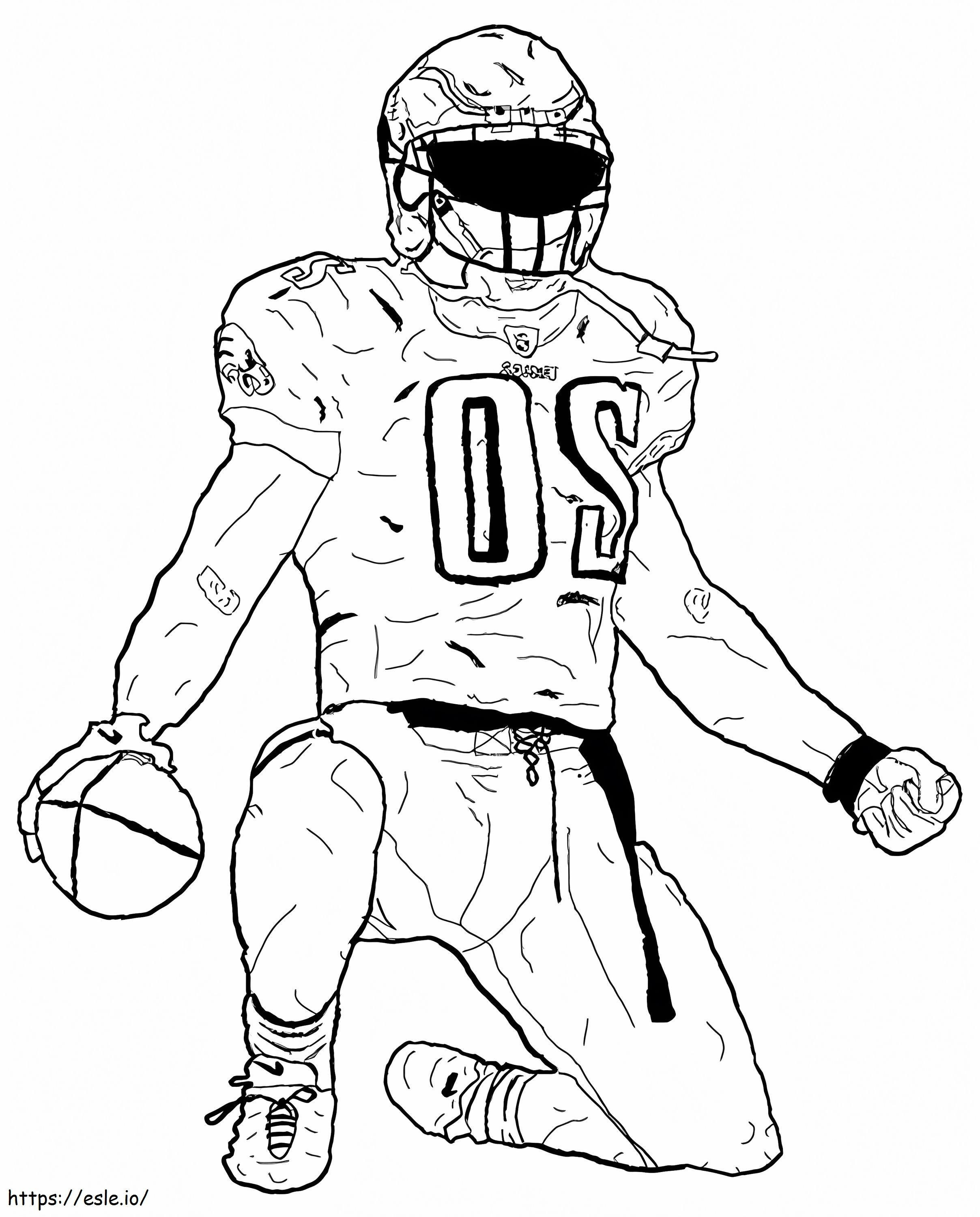 Printable Football Player coloring page