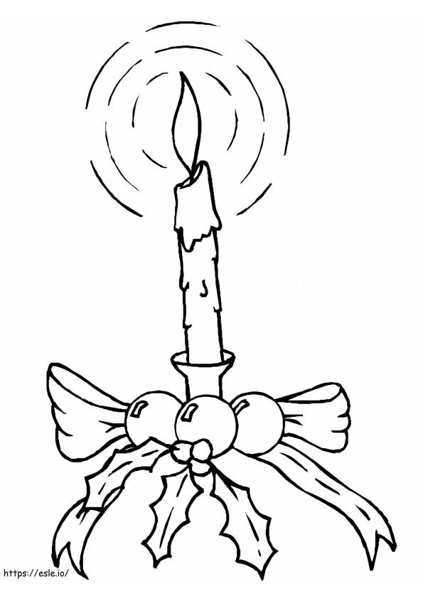 Christmas Candle 1 coloring page