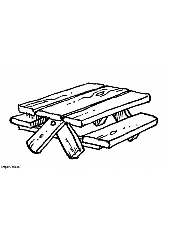 Picnic Table coloring page