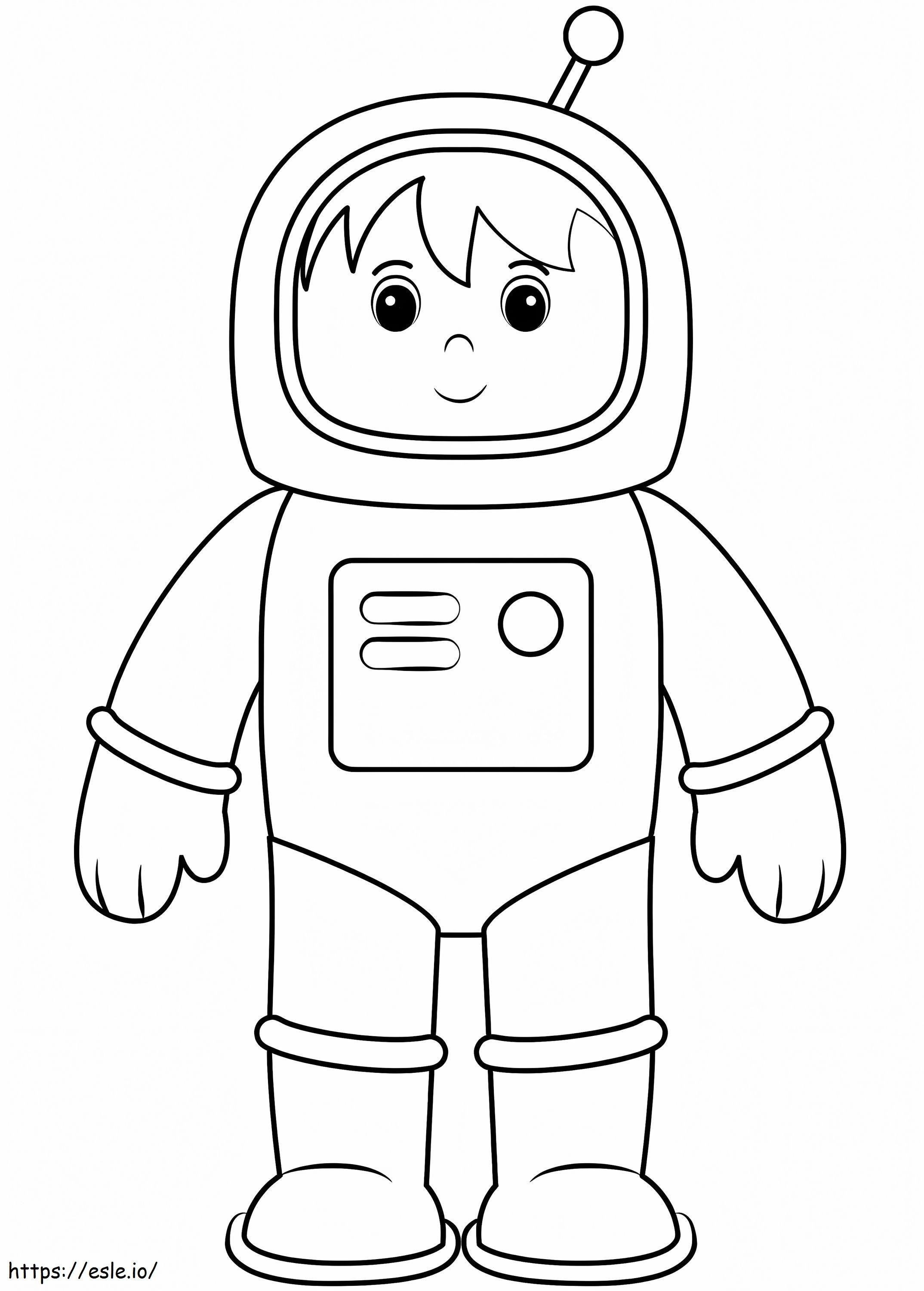 menino astronauta para colorir