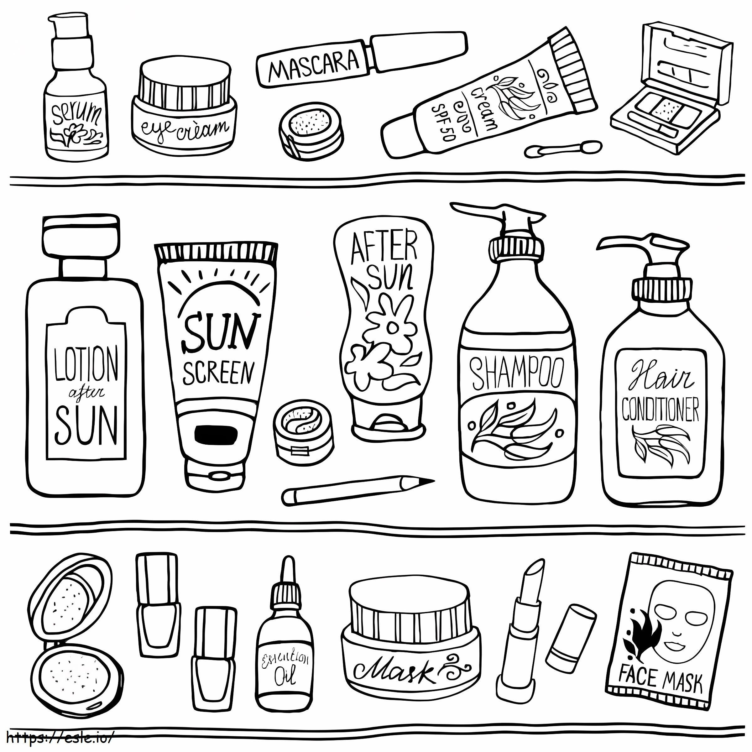 Cosmetics Aesthetics coloring page