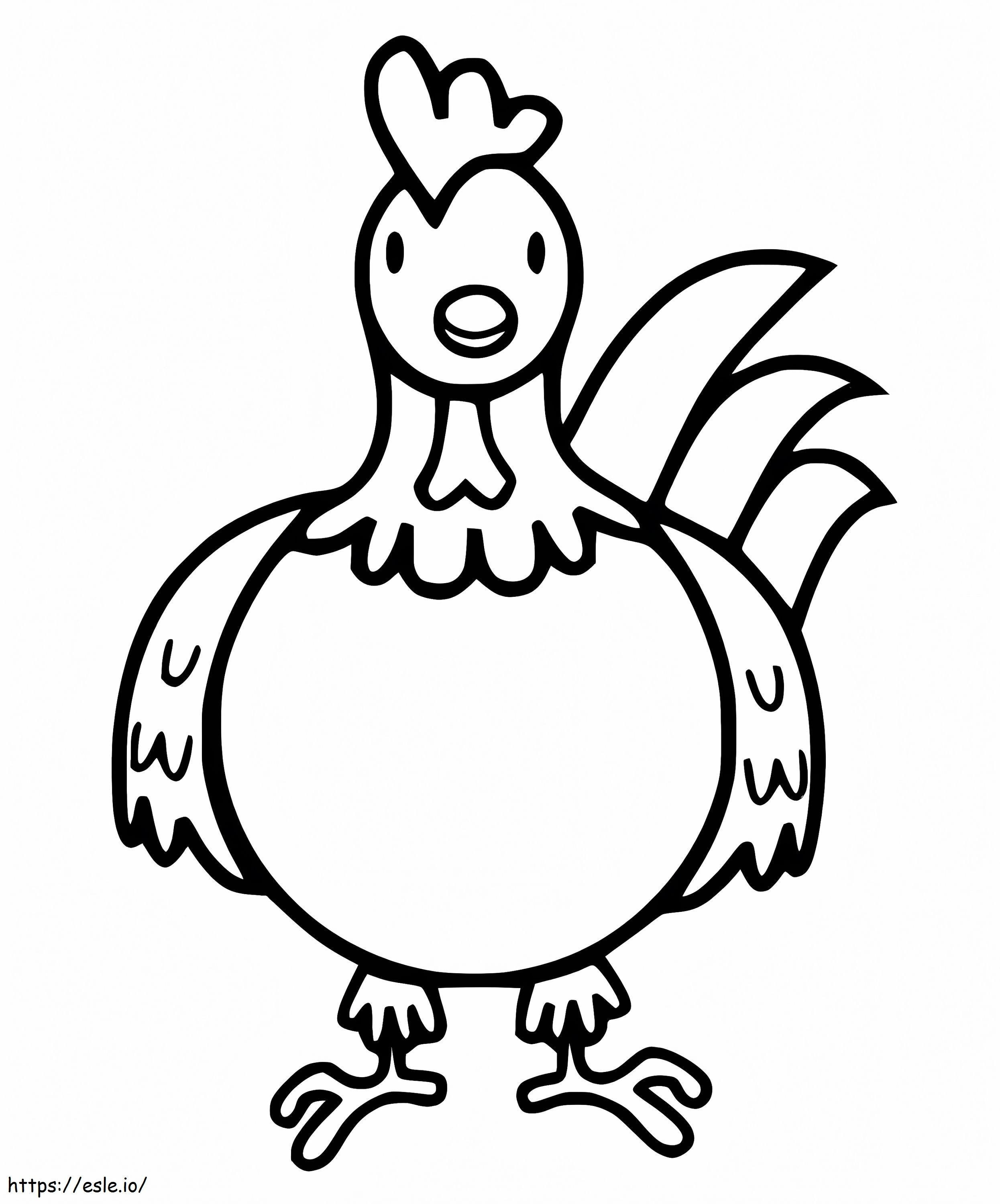 Coloriage Un poulet à imprimer dessin