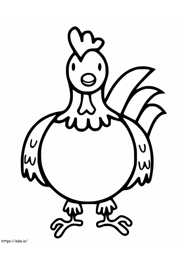 Coloriage Un poulet à imprimer dessin