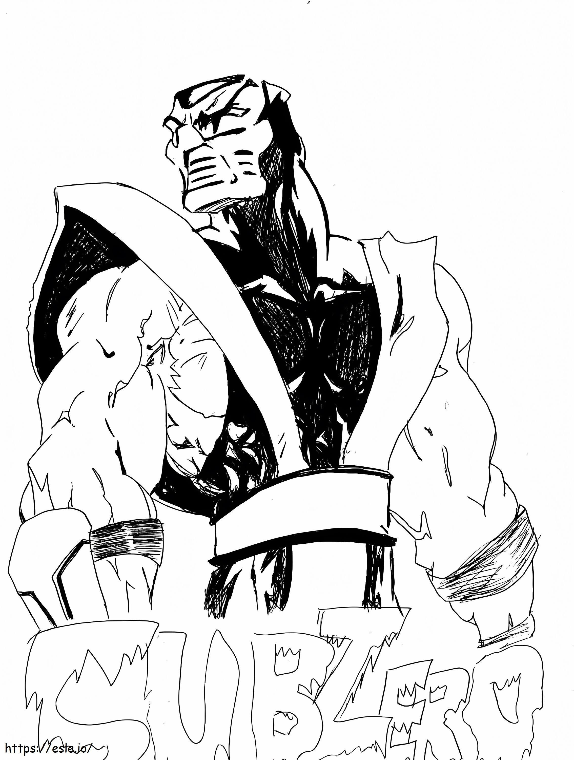 Awesome Sub Zero coloring page