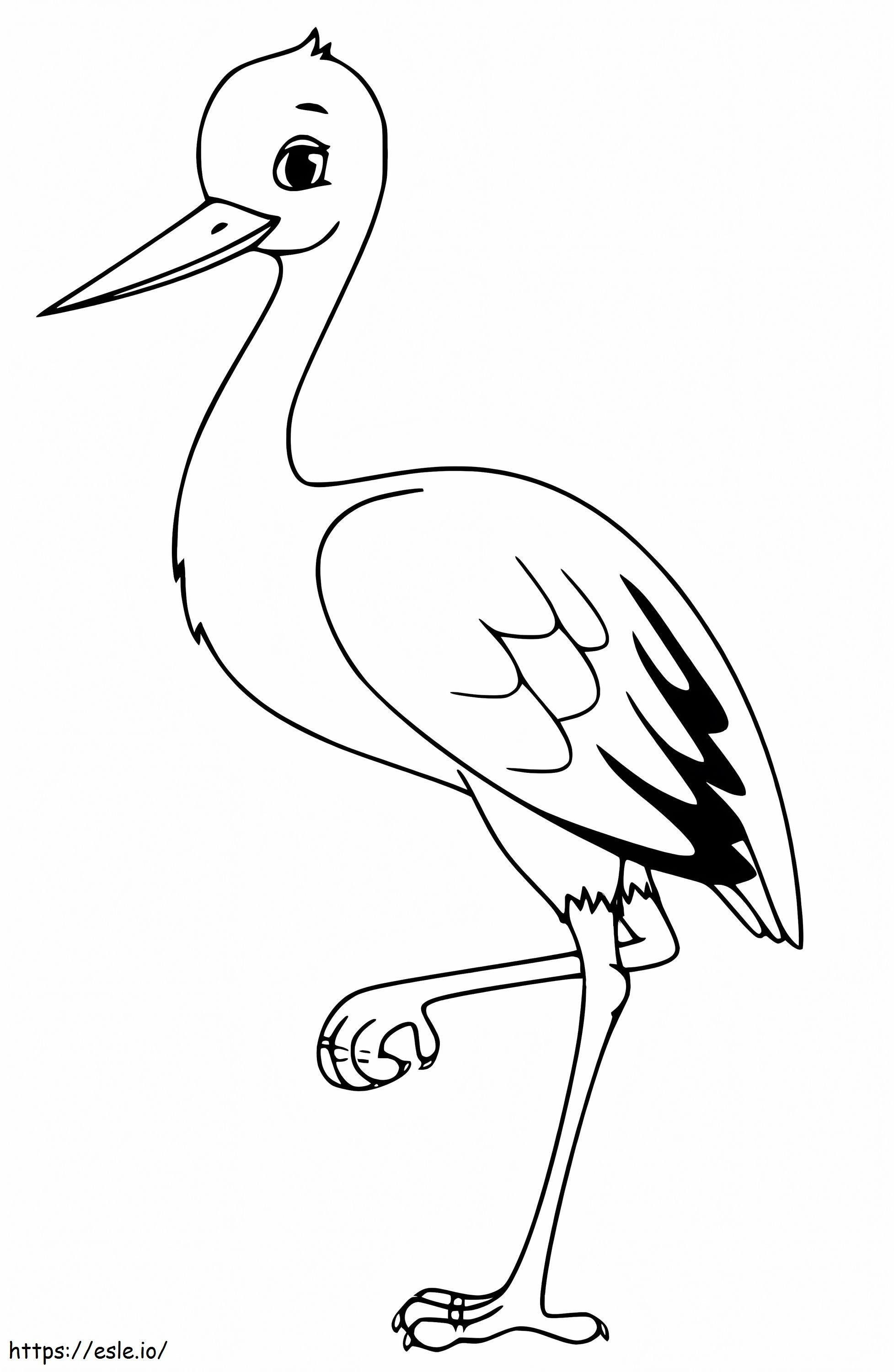 Beautiful Stork coloring page