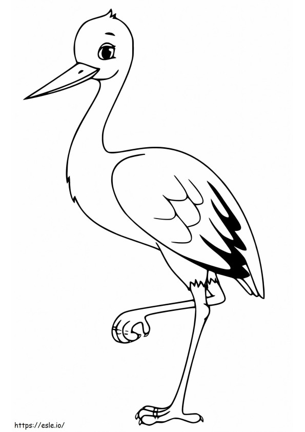Beautiful Stork coloring page