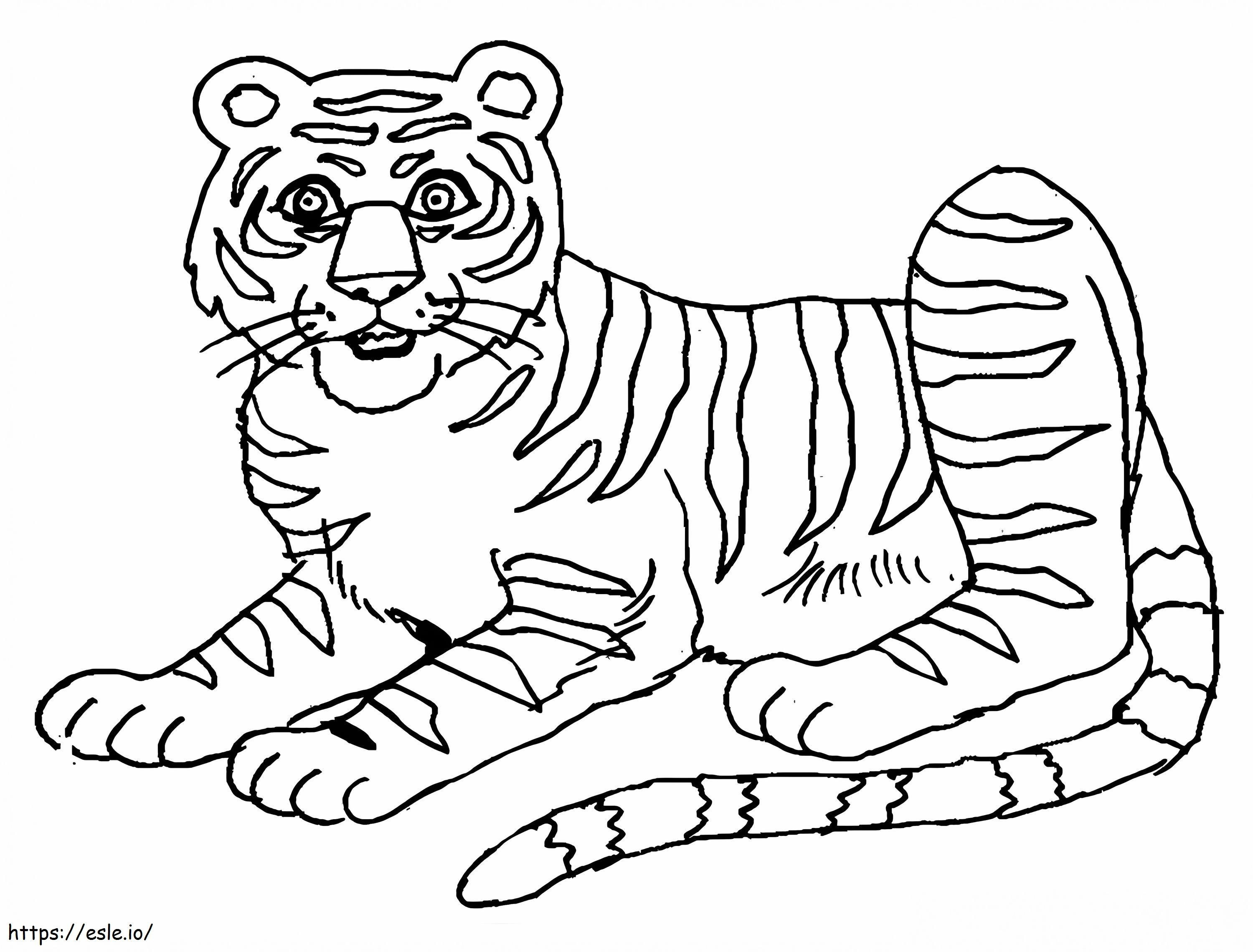 Tigru imprimabil gratuit de colorat