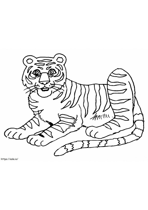 Ilmainen tulostettava tiikeri värityskuva